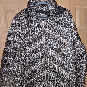 Michael Kors Animal Print Puffer Jacket